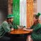 2 Pack 3.2ft x 9.8ft St. Patrick's Day Metallic Foil Fringe Curtain, Green Silver Orange Tinsel Curtains Streamer Large Photo Booth Props Backdrops for Irish Festive Wall Indoor Outdoor Decorations